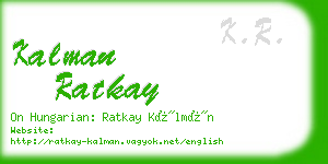 kalman ratkay business card